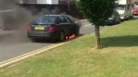 Car Destroyed by Fire