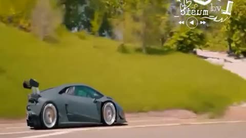 Driving a Lamborghini with a beautiful song