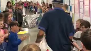 80-Year-Old Janitor Receives Birthday Surprise From Nearly 800 Students