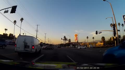 Car Backs up Moments Before Accident