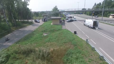 an explosion near Kyev; Religious procession