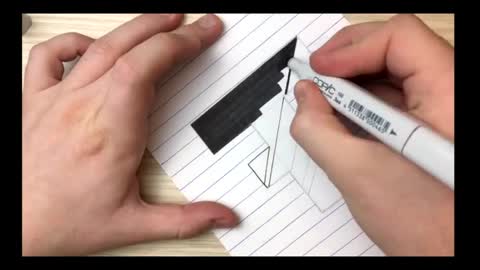 How to draw 3D heart shape