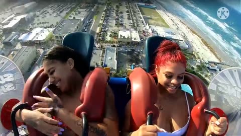 Funny moments compilation of slingshot ride 🤣|| funny ride
