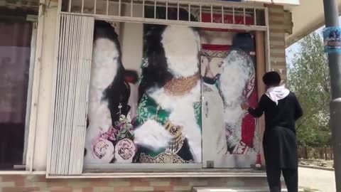 Taliban Spray Painting Women Faces Kabul