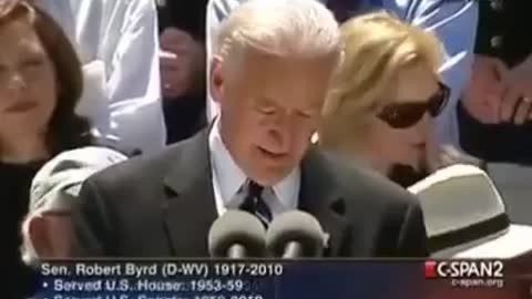 Joe Biden refers to Sen Robert C Byrd as a mentor & friend