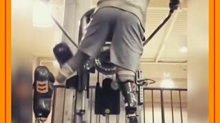 amputee man doing exercise