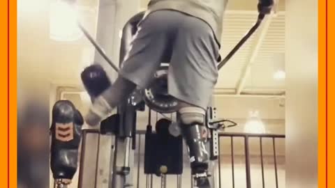 amputee man doing exercise