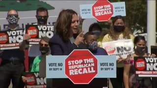 VP. Kamala Harris: "We are here today to say we fight for Gavin Newsom."