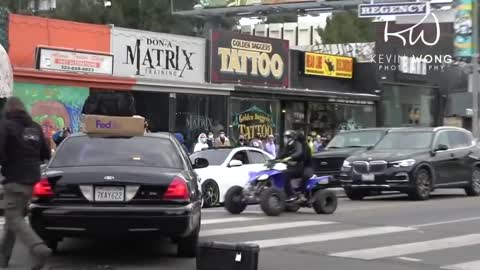 Crazy Bike Gang Breaks into Fights & Chase Down by unbelievable Undercover Cop