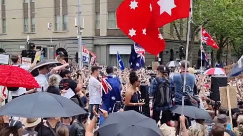 LOVE THOSE BEAUTIFUL TRUMP FLAGS, AUSTRALIA!!! WE ARE ONE!!!