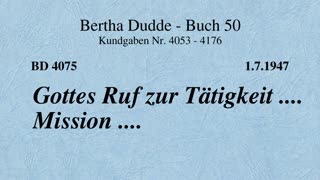 BD 4075 - GOTTES RUF ZUR TÄTIGKEIT .... MISSION ....