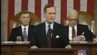 "A New World Order" George H.W. Bush Explains the Reason for the Gulf War