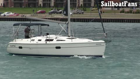 RAFIKI Sailboat Light Cruise Under Bluewater Bridges In Sarnia