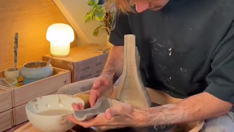 The cleaning at the end is honestly my favorite part #pottery #asmr #satisfying