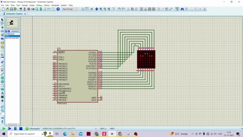 Displaying Character A on 8x8 Matrix | #atmega328 #atmega #atmel #led #embeddedsystems #diyprojects