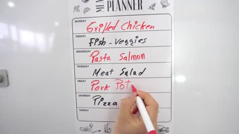 User Magnetic Meal Planner for Refrigerator Dry Erase A4 - Magnet Weekly Menu Board for Fridge