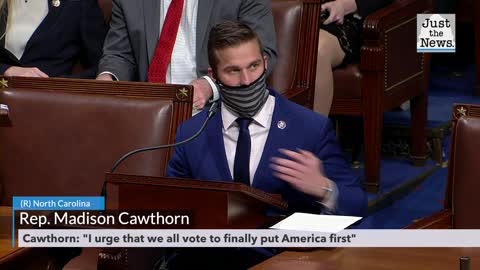 Rep. Madison Cawthorn, "I urge that we all vote to finally put America first"