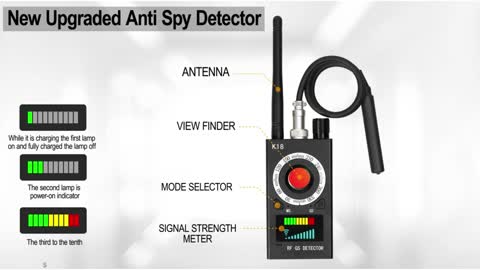 Innoo Tech Anti Spy Detector & Camera Finder RF Signal Detector GPS Bug Detector Hidden Camera