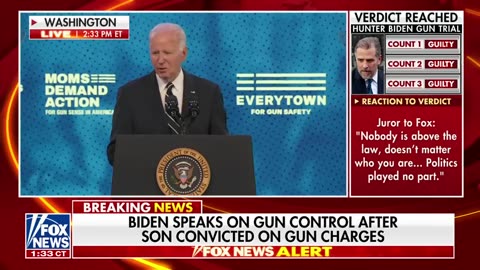 Biden heckled at gun control conference after Hunter's firearms conviction