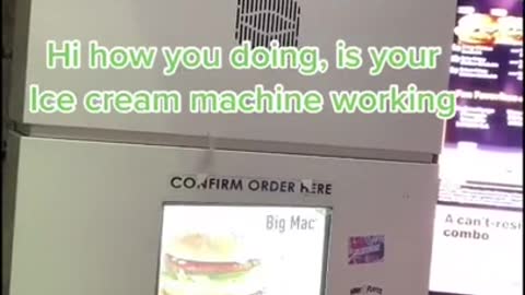 McDonalds Icecream Machine Broke In ONE SECOND