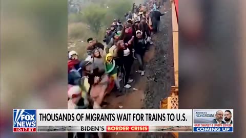 "Tens of thousands" of migrants attempting to board train in Mexico to reach US border