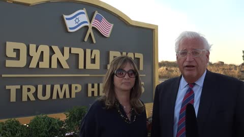 U.S. Ambassador to Israel on naming of new community after Trump