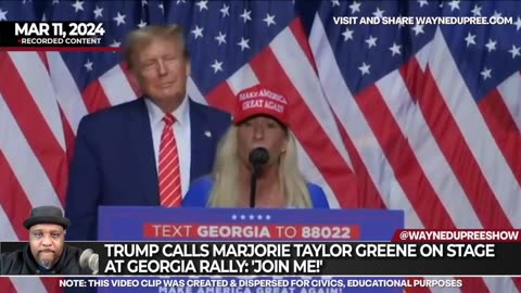 Trump Calls Marjorie Taylor Greene On Stage at Georgia Rally: 'Join Me!'