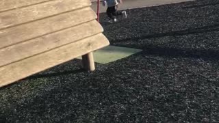 Kiddo Gets Dizzy At The Playground