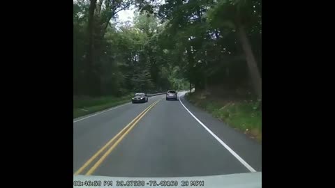 Dashcam catches reckless driver crash into bollard