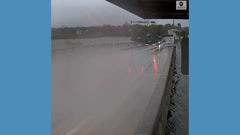 Motorcyclist survives drive on raised drawbridge in Florida