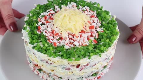 Something NEW! Perfect Salad with Crab Sticks Guests are delighted! Unusual combination