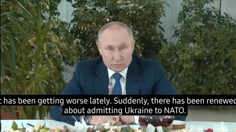 Unhinged Putin calmly explains his stance, again.