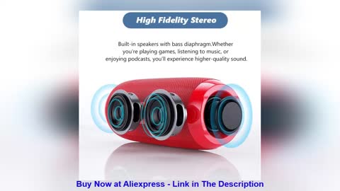 ☀️ 1200mAh Waterproof 10W Subwoofer Portable Bluetooth 5.0 Wireless Speaker 8D Surround Loudspeaker