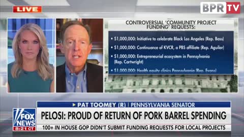Sen. Pat Toomey Criticizes Pelosi's Pork Spending