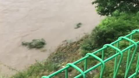 flooded Korean city