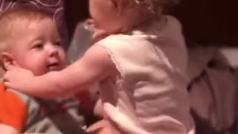 100% Funny Toddler hilariously attempts to bottle feed baby brother 2021