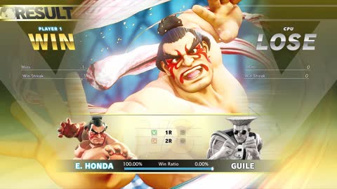 E. Honda vs Guile (Hardest AI) - Street Fighter V