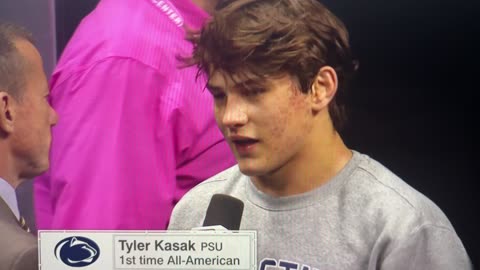 Penn State’s Tyler Kasak 3rd place finish after losing his first match - he then went 7-0