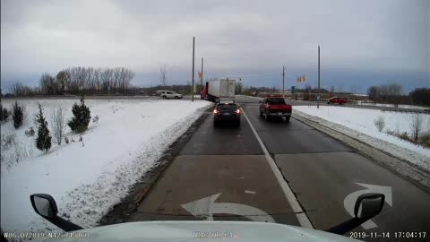 Oblivious SUV Slams Semi