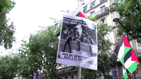 Protest in Paris over Israel's Olympic participation