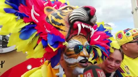 Hinchas colombianos llegaron a Rusia para apoyar a la Selección