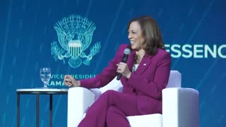 Kamala laughs while talking about bringing down the cost of gas