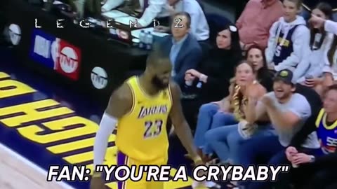 Crazy (not the GOAT) Lebron loses his cool on a Denver fan