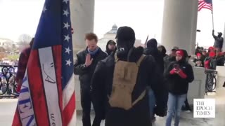 J6 showing Trump supporters ATTEMPTING TO STOP man breaking windows