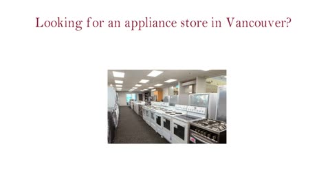 Vancouver Appliances