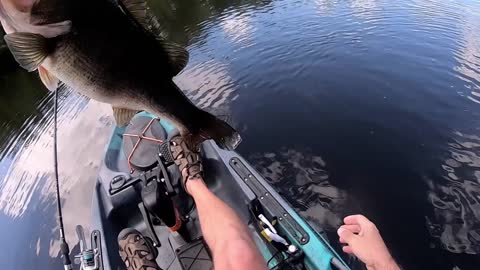 Kayak Bass Fishing Deer Prairie Creek Preserve in Southern Sarasota County