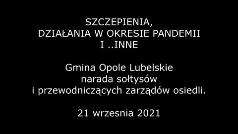 Narada sołtysów i przewodniczących zarządów osiedli. Gmina Opole Lubelskie. Szczepienia