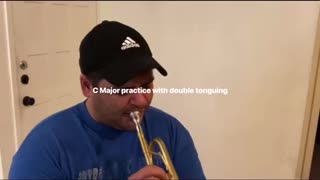 C Major practice using double tonguing