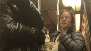 Woman confronts man smoking on the subway ignored