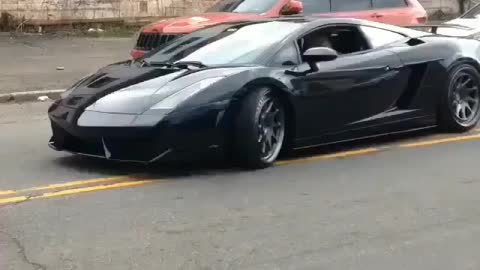 Lamborghini burning rubbers